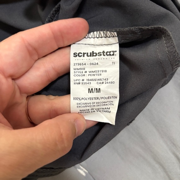 Scrubstar Women's Core Essentials Sweetheart V-Neck Scrub Top Size Medium Pewter - Picture 7 of 7